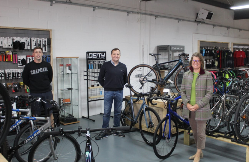 Rachel visiting The Cycle Studio