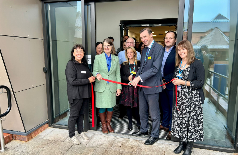 Rachel at the opening of the NHS Mental Health Hub at the Community Hub