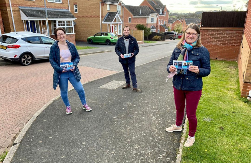 Rachel with Cllr Lucy Harrison and Cllr Matt Dormer