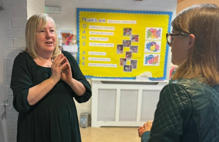 Rachel with Gillian O’Gorman, Nursery Manager.