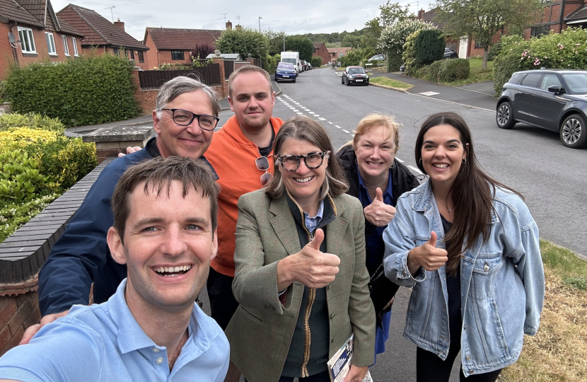 Rachel with friends and family