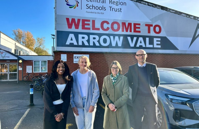 Rachel with student ambassadors Tashantie Thomas and Macey Carlin-Grasby and Executive Principal Ian Mellor