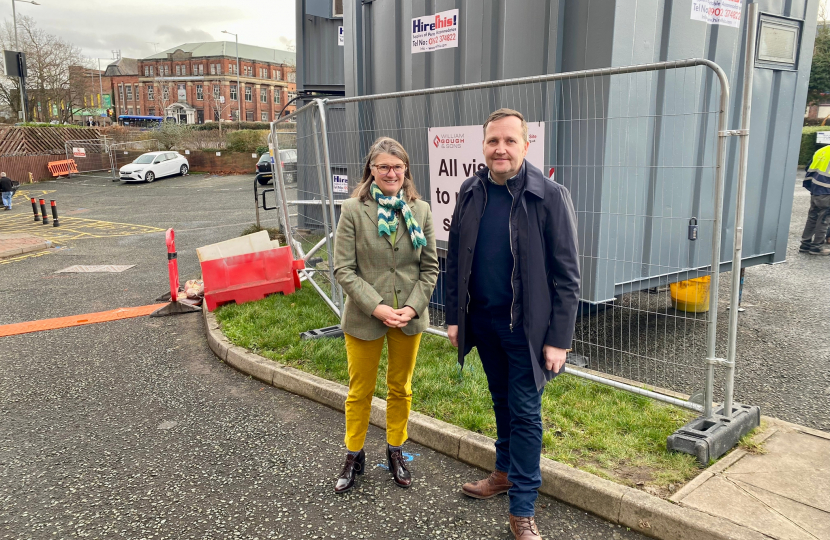 Rachel with Cllr Matt Dormer, Leader of Redditch Borough Council, at the Town Hall.