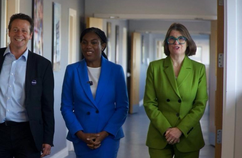 Rachel with Nigel Huddleston MP and Kemi Badenoch MP