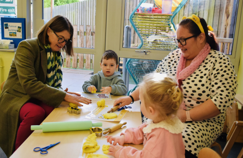 Rachel visiting Holly Trees Day Nursery