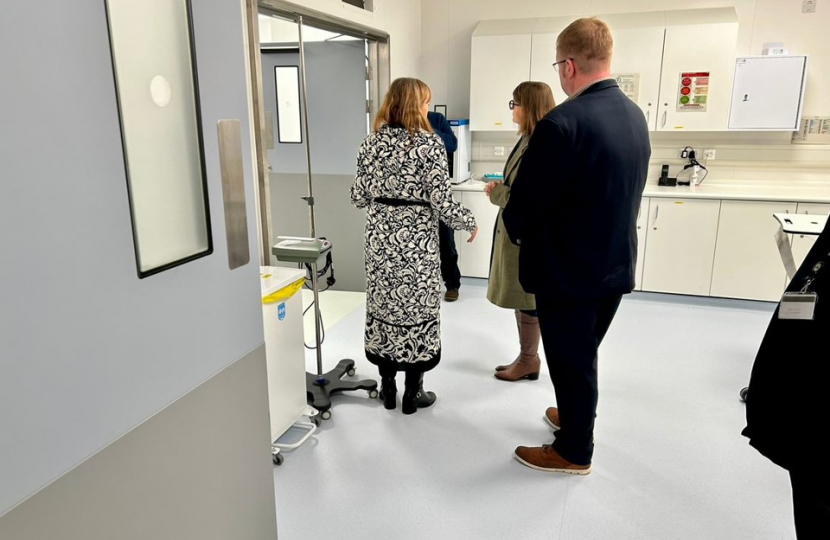 Rachel at the opening of the operating theatre complex at the Alex