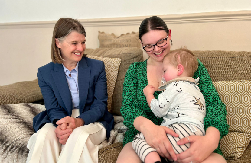 Rachel with Redditch resident Holly Farrell