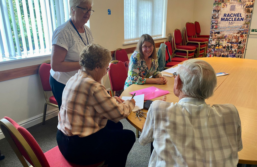 Rachel at a Help  & Advice Surgery