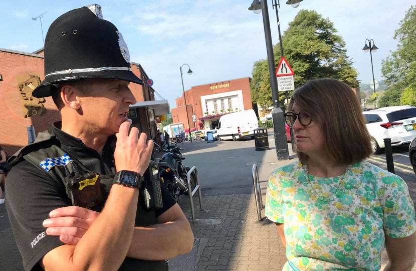 Rachel with a Local Police Officer