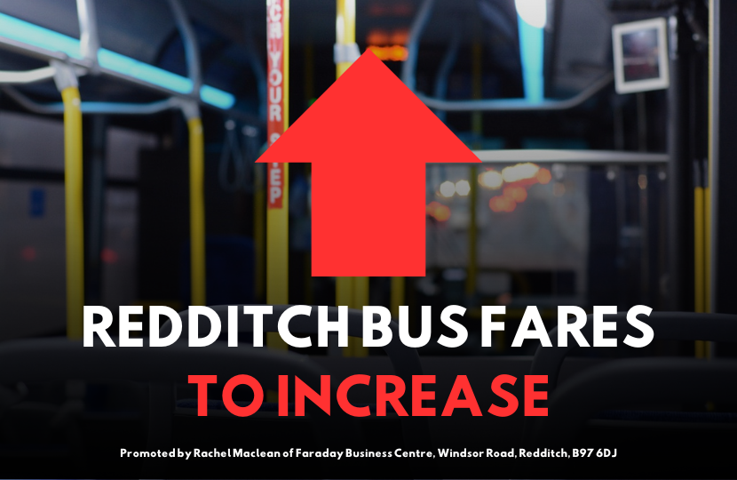 Redditch bus fares are set to increase