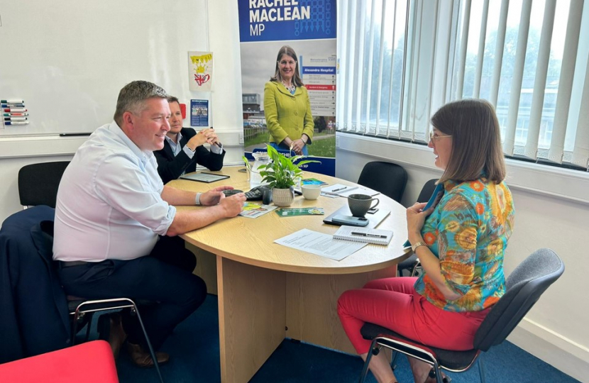 Rachel discussing her Long-Term Plan with Simon Trickett