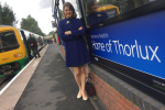 Rachel at Redditch Railway Station