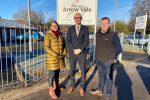 Rachel with Principal Ian Mellor and Leader of Redditch Borough Council Cllr Matt Dormer.