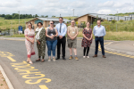 Rachel with Headteacher Tasnim Koser and local Councillors at Holyoakes Field First School