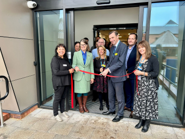 Rachel at the opening of the NHS Mental Health Hub at the Community Hub