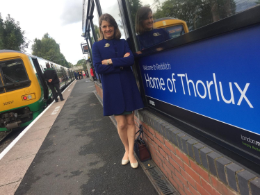 Rachel at Redditch Railway Station